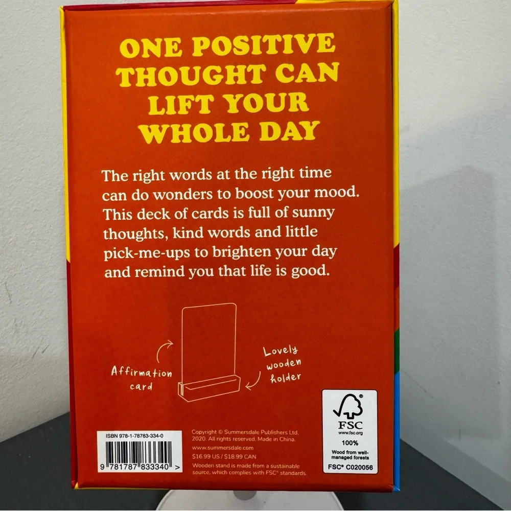 The Little Box of Positivity - Yellow and Blue Affirmation Cards